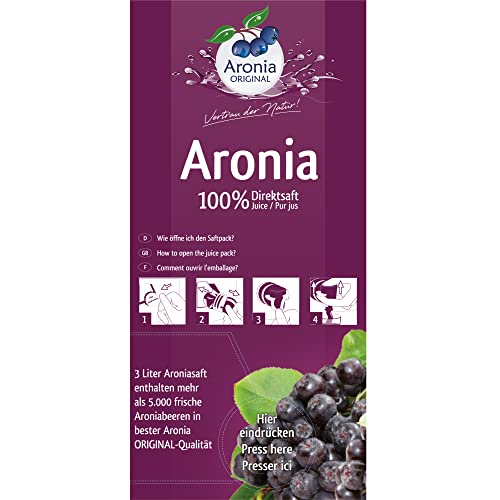 Organic Aronia Berry Juice Box 101.4 Fl Oz | Cold Pressed Juice, 100% Pure Aronia Fruit Juice, No Added Sugar, Not From Concentrate (30-Day Supply) | Vegan, Organic, Non Gmo Black Chokeberry (Aronia Berries) #TOP5