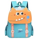 Mochila Escolar Infantil Unicórnio e Dinossauro, 4 Cores Disponíveis, Design Divertido, Alças Ajustáveis, para Crianças da Pré-escola e Ensino Fundamental (DRAGÃO VERDE)