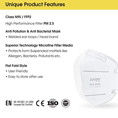 Image of Juniper N95 Face Mask Non Woven Fabric disposable N95 9050 Respiratory Face Mask