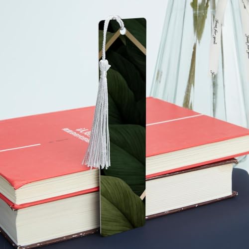 Marque-pages à pompons feuilles tropicales (lot de 6) : le cadeau idéal pour lecteurs passionnés