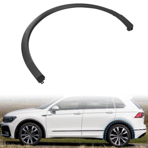 GXARTS Black Left Side Rear Driver Wheel Opening Molding 5NN854819A9B9 Compatible with Volkswagen Tiguan 2.0L 2018 2019 2020 2021 2022 2023