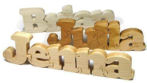 Personalized Wooden Name Puzzle – Custom Name Puzzle for Kids, Handmade Nursery Décor & Keepsake, Easter Basket Gift Alternative