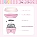 Cotton Candy Machine, Mini Cotton Candy Maker for Kids, Pink Vintage Candy Maker for Christmas Gift, Home, Birthday Family Party, Includes 20 Cotton Candy Sticks & Sugar Scoop