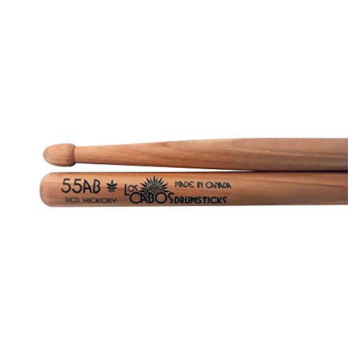 Baquetas para batería Los Cabos 55AB, punta de madera de nogal rojo, 16 pulgadas miniatura 1