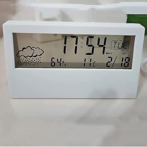 VINIFREDY Transparent LED Multifunction Alarm Clock Cover