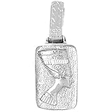 Breite: 14 mm 18 K Weiß Gold 34 mm Nofretete Charme Anhänger