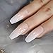 Natural Coffin Daily Salon False Nail Long Full Cover French Nail Tips Gradient Smooth Ballerina Faux Ongles