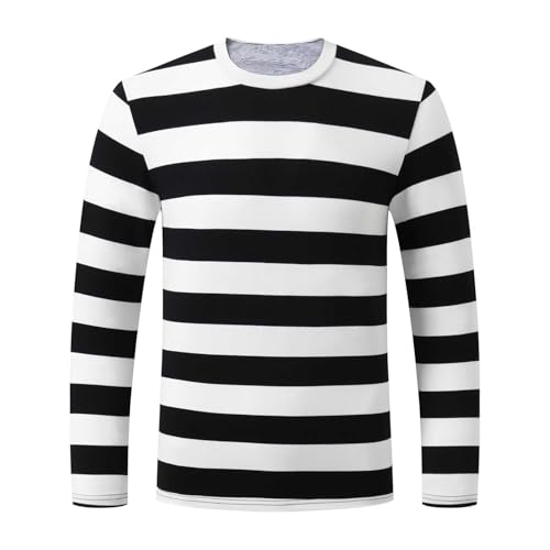 Camiseta blanca para hombre. Camiseta amarilla para hombre. Camiseta de cumpleaños. Nueva camiseta a rayas para hombre con impresión completa. Camiseta de manga larga con cuello redondo para hombre