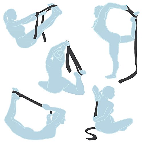 10-Foot Extra-Long Cotton Yoga Strap With Metal D-Ring By Crown Sporting Goods (Black) #TOP6