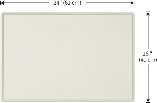 Miniatura 171 de Tapete de comida para perros, bandeja de comida impermeable de silicona, mantel individual antideslizante para mascotas, borde elevado de 0.6