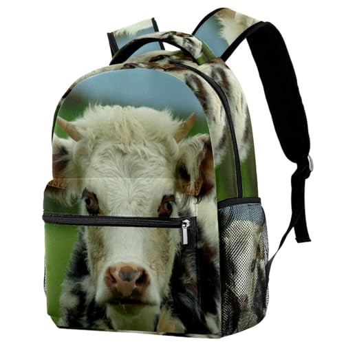 Sac à dos motif vache grand volume pour soulager le dos des adolescents