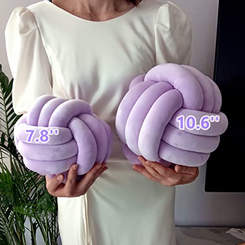 Anshuoy Super Soft Knot Ball Pillow, Round Throw Pillow Cushion Velvet Knot Ball Pillows Home Decorative Cushion Handmade Knotted Pillow For Sofa & Bedroom Decoration #TOP5