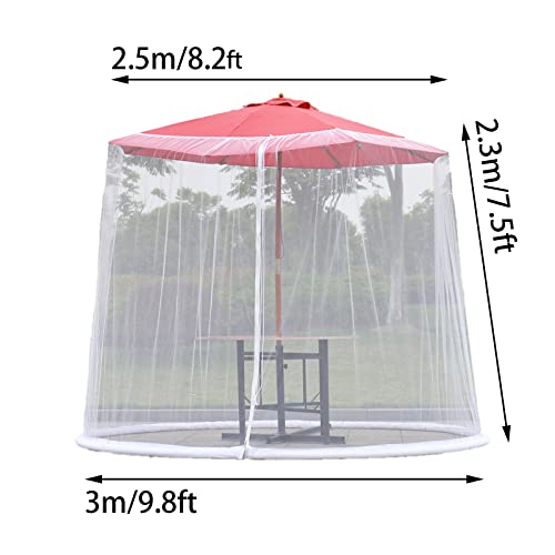 Couverture de moustiquaire extérieure pour grand parasol de camping et jardin - 7