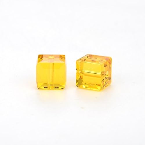 Miniatura 3 de Adabele - 100 cuentas de cristal sueltas facetadas de Adabele Austrian de 0.236 pulgadas, color amarillo topacio claro, compatibles con cristales de