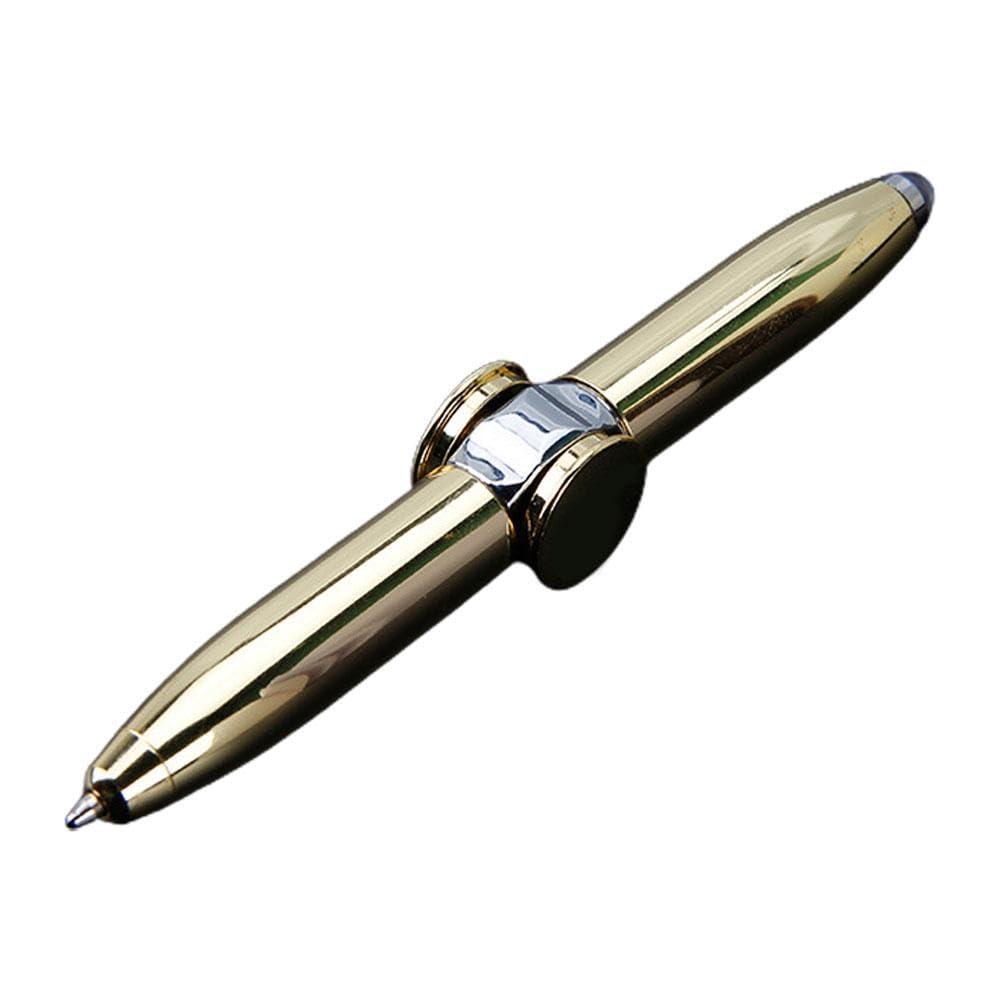 Mishrit Pen with LED Light Rotating Ballpoint Pen Anti Stress Anxiety Gift Pen for Business Adults Helping ADHD Stress Reducer Thinking, 4 Inches