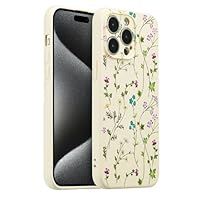 Custodia IPhone 14 Floreale Beige - Design Ramo Fiori, Silicone Morbido Antiurto, 6.1 Pollici - Foto 12