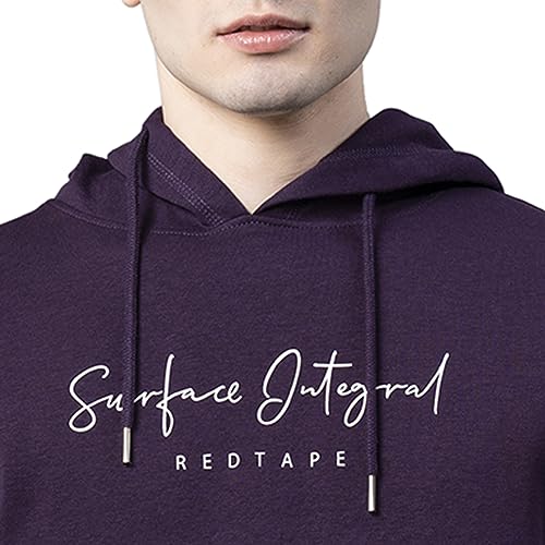 Image of Red Tape Dark Purple Hoodie for Men | A Fusion of Style and Comfort