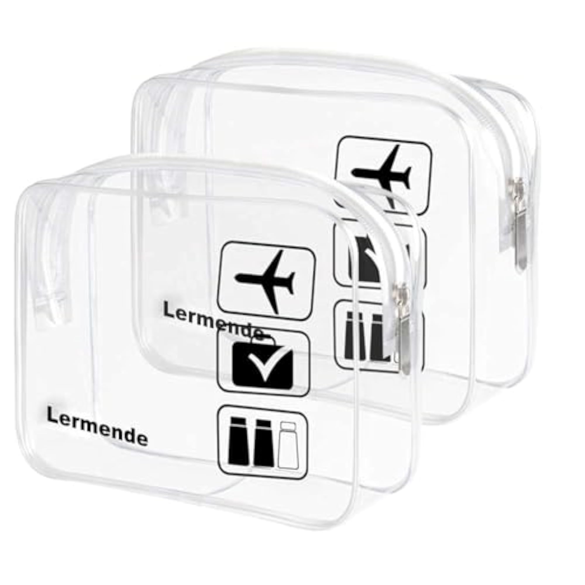 2 Packs Clear Toiletry Bag for Travel