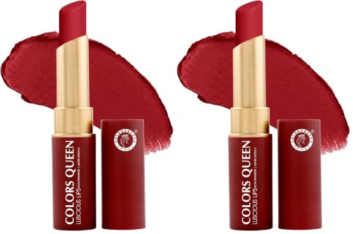 Image of Colors Queen Luscious Lips - Non Transfer Creamy Matte Lipstick | Highly Pigmented with Smooth Application | Long Lasting Lipstick Waterproof | Smudge Proof Lipstick for Women (10 - Red Rebel - 3.5g)
