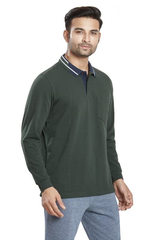 Image of Celsius Men's Polo Collar Full Sleeve T Shirt