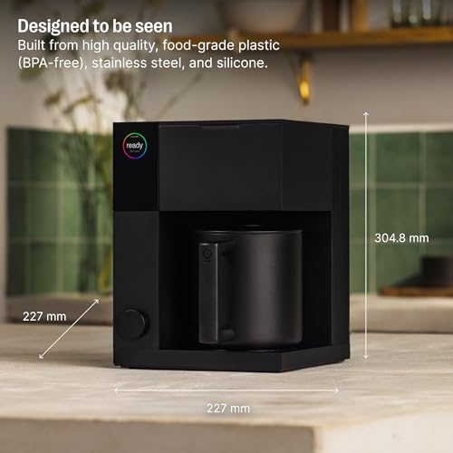 Fellow Aiden Präzisions-Kaffeemaschine - Thermoskaraffe für 10 Tassen, integrierte Brühhilfe, Terminplanung, abnehmbarer Wassertank, Mattschwarz – Bild 7