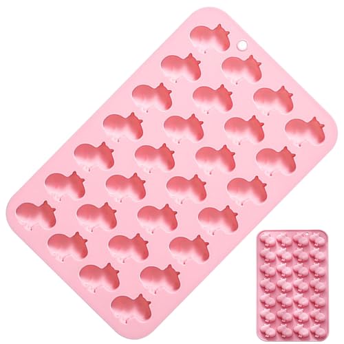 Patrón De Silicona De Moldeo De Cerdo De Agua De 28 Anillos - Pequeños Moldes De Silicona Para Hornear | Molde De Dulces En De Delfín De Calidad Alimentaria | Molde De Chocolate Antiadherente De