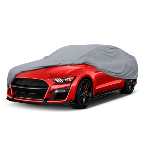 Motor Trend 4-Series Lightweight Car Cover, Fits 2010-2025 Ford Mustang GT EcoBoost Shelby Coupe, Breathable Anti-Moisture Water-Resistant Scratch-Resistant, All-Weather Outdoor & Indoor Use by Motor Trend - Used condition - US$47.52