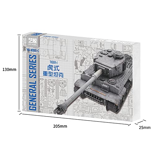 Mu Tiger Tank 3D Metal Puzzles Military Vehicles Model Kits For Adult, Panzerkampfwagen Vi Ausf. E Tiger I Diy Sets Panzer Miniature Building Gift, 224 Pcs #TOP3