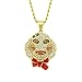 Personnalité De La Mode Masque D'Horreur Pendentif Clown Cry Collier Hip Hop Hommes Diamant Tendance Cool Pendentif Pendentif