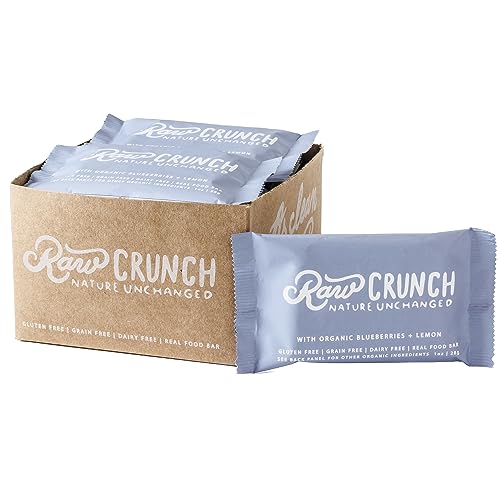 Raw Crunch Bar (Box of 12) - Organic Blueberry...