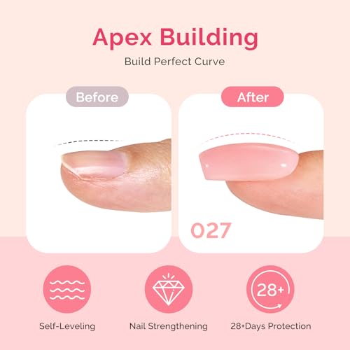 Image of MelodySusie Builder Gel 027 Nail Dehydrator and Primer Set Long Lasting Shine Nail Polish Art Design Manicure Kit Perfect Gifts for Women Girls 3 Pcs 15ml