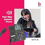 Beetel-M59-Caller-ID-Corded-Landline-Phone-with-16-Digit-LCD-Display-Adjustable-contrast10-One-Touch-Memory-Buttons2Ways-Speaker-PhoneMusic-On-HoldSolid-Build-QualityClassic-Design-WhiteM59