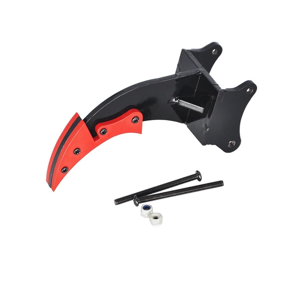 Metal Ripper Part for HUINA 1550/1580/ 1593 RC Metal Excavator Metal Rock Ripper Accessories(Red and Black)