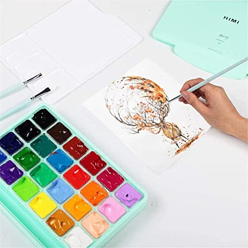 Conjunto de tintas a guache HIMI 24 cores x 30ml Artista Pintando Guache Copo de geléia Projeto Tint
