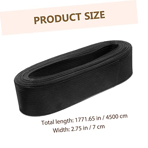 Ruban élastique maille noire extensible et résistant pour ajustement de robe au mètre - 3