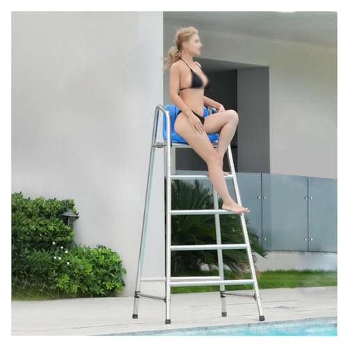 Silla de Socorrista Acero Inoxidable 180 cm Plata miniatura 1