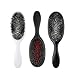 Hair Want Boar Bristle Extension Brush with Nylon Paddle Detangling Scalp Massaging Detangler Comb(BK)
