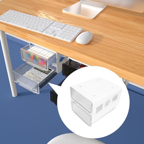 Boîte de rangement sous bureau HEMOTON design blanc en ABS