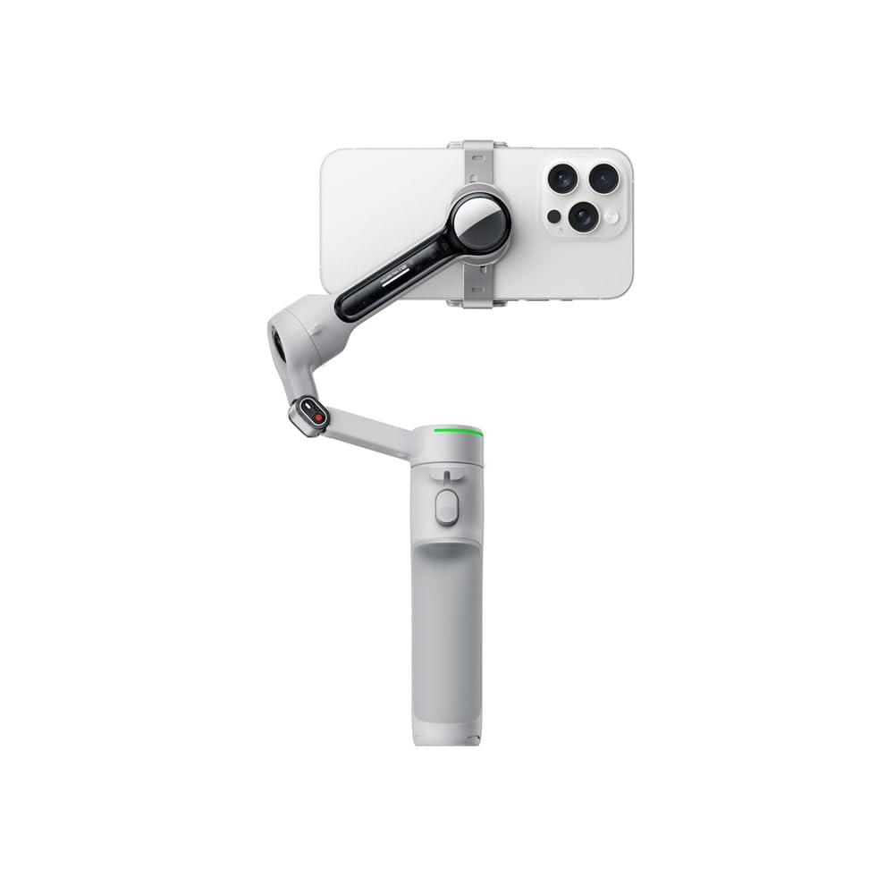 Insta360 Flow 2 PRO - Estabilizador de cardán para smartphone, seguimiento alimentado por IA, estabilización de 3 ejes, trípode integrado, portátil y plegable, creador de estabilizador de teléfono de