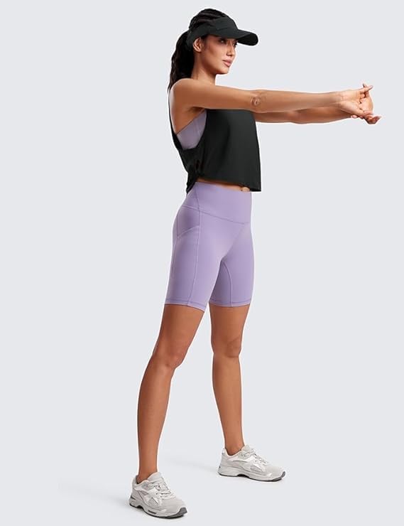 KIKWIT Cotton Cropped Workout Tank Tops for Women - Sleeveless Sports Athletic Yoga Running Gym Crop Shirts (in, Alpha, S, Regular, Black) 2
