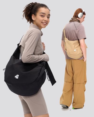 17L large travel Nylon Crescent Crossbody Bags for Women Men Sling Bag with Zipper Adjustable Strap travel Purse everydayuse2