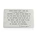 Anniversary Gifts for Men or Women - Never Forget That I Love You, Engraved Wallet Insert for Boyfriend Husband Him, Birthday Wedding Deployment Gifts Cards for Couples