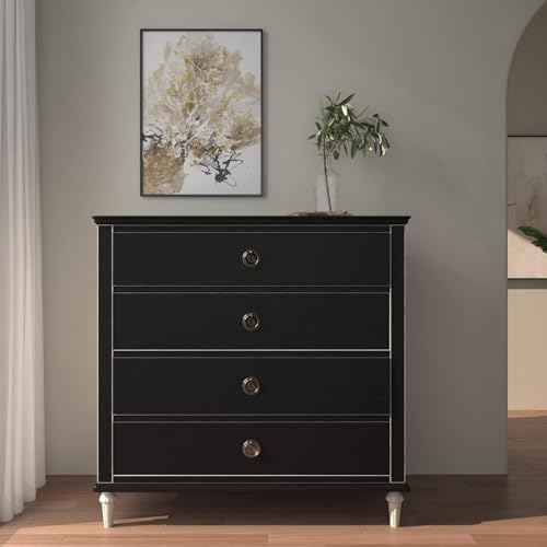 Image of Black Solid Wallpapaer Peel & Stick Contact Paper Self Adheisve Vinyl Wallpaper Removable Vinyl Wallpaper Decorative Kitchen Cabinet Furniture Countertop 2 x 8 Feet