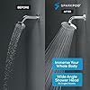 SparkPod Shower Head - High Pressure Rain - Premium Quality Luxury Design - Easy Clean Adjustable Replacement for Your Bathroom Shower Heads (Luxury Polished Chrome, 6 Inch Round)