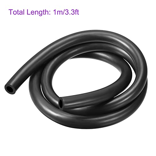 DMiotech 8mm x 14mm 3.3ft Black Rubber Lubricant Tubing Oil Resistant Plastic Tubing for Oil Hose, Water Tube