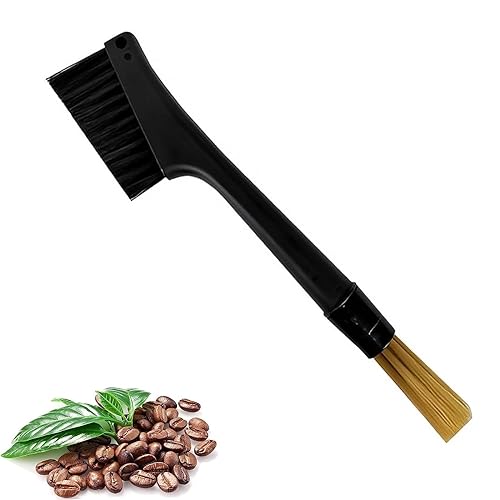 Coffee Machine Cleaning Brush, Detachable Dusting Bar Espresso Machine Grinder Cleaning Brush, Two Head Brush Accessories for Bean Grain Coffee Tool Tabletop Simple Barista Home Kitchen Dual Purpose