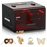ACMER K1 - Macchina per incidere laser, 3500 ml, classe 1, piccolo incisore laser chiuso di sicurezza, superficie di incisione 150 x 150 mm, precisione 0,01 mm, taglio laser ad alta precisione per