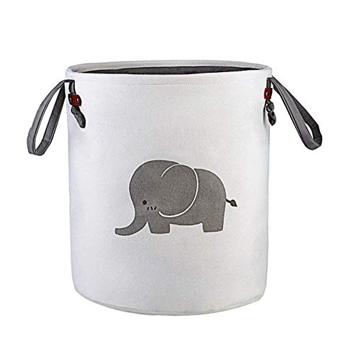 Cestas de Almacenamiento de lavandería, Cesta Organizador para Juguetes de niños, Dormitorio Plegables y Cesta de lavandería para el Guardar Juguetes, Ropa de bebé, cestas de Regalo(Elefante)
