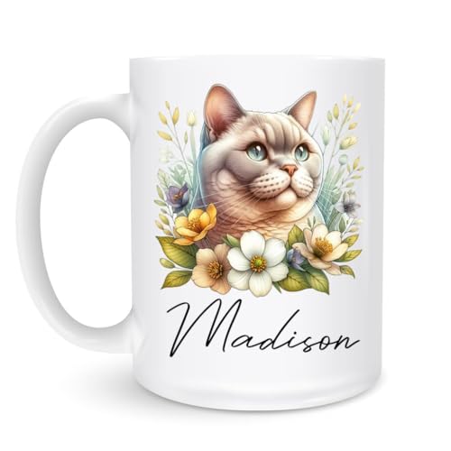 Gato Cartujo Tazas De Regalo 330 ml Tazas Té Espeso Taza Desayuno Multicolor Taza Cerámica Regalos Novedosos Para Novios Familiares Navidad