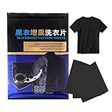 Tinte Negro Para Ropa – Restaurador Permanente 50 Piezas, Color Intenso Duradero | Pastillas Ennegrecedoras 12x9cm 50g Para Camisetas Vaqueros Lana Algodón Lavado Hogar Lavandería Viaje Renovació